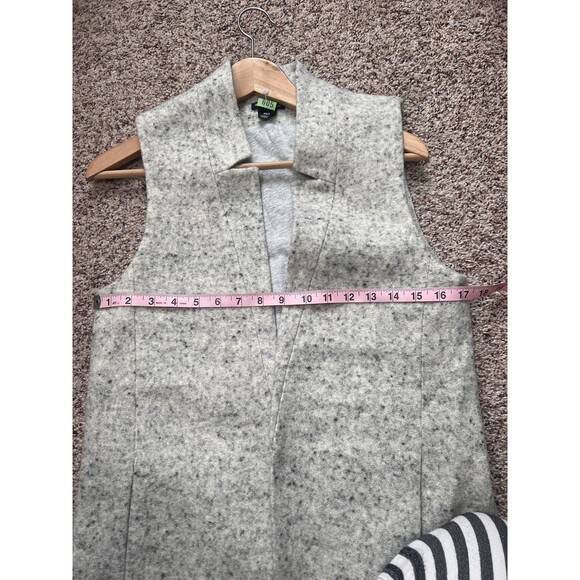 Club Monaco Vest Coat Estimated Size XS Wool Blend Button Closure Pockets - Picture 6 of 8